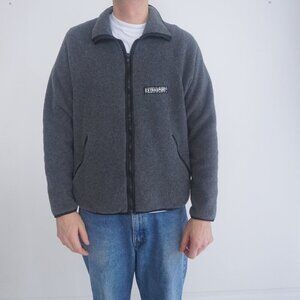 Vintage '90S Extra Sport Graphite Gray Fleece Outdoor Hiking Zip Up Sweater L
